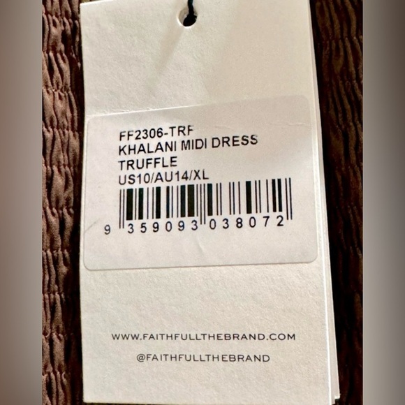 Faithful The Brand NWT SZ 10
Elegant Brown One-Shoulder
Midi Dress - Picture 7 of 9